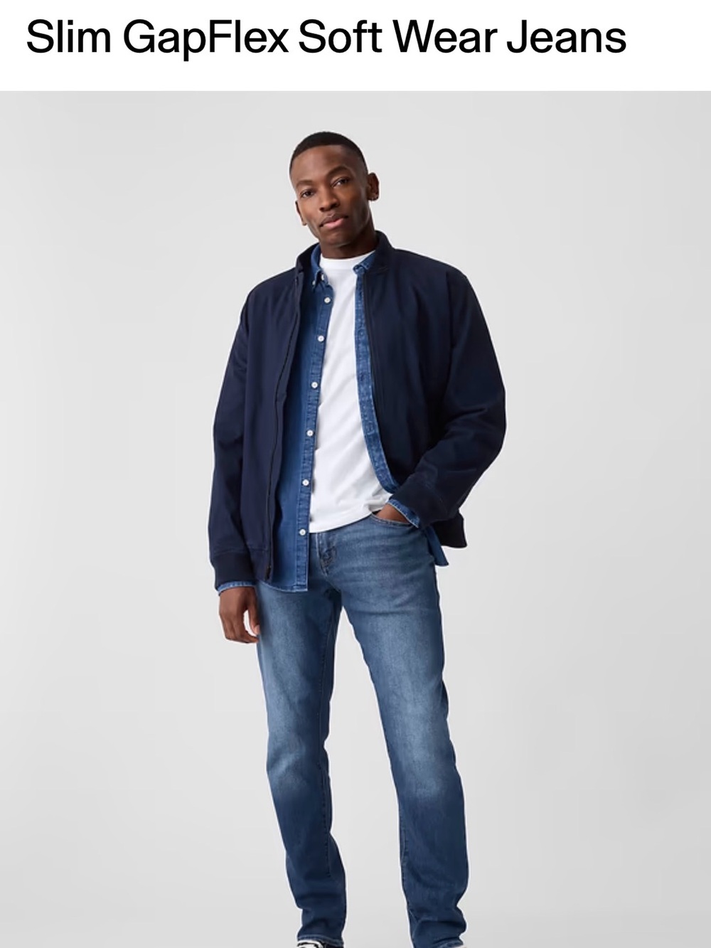 GAP men’s slim athletic cut soft wear jeans - 33x30